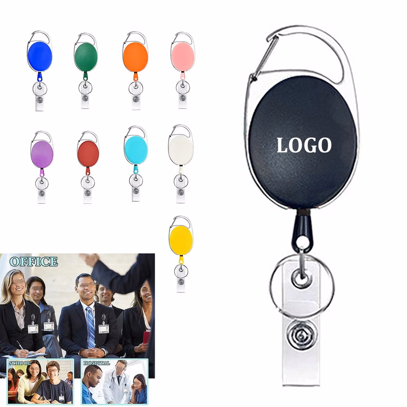 Retractable Badge Reel with Keychain
