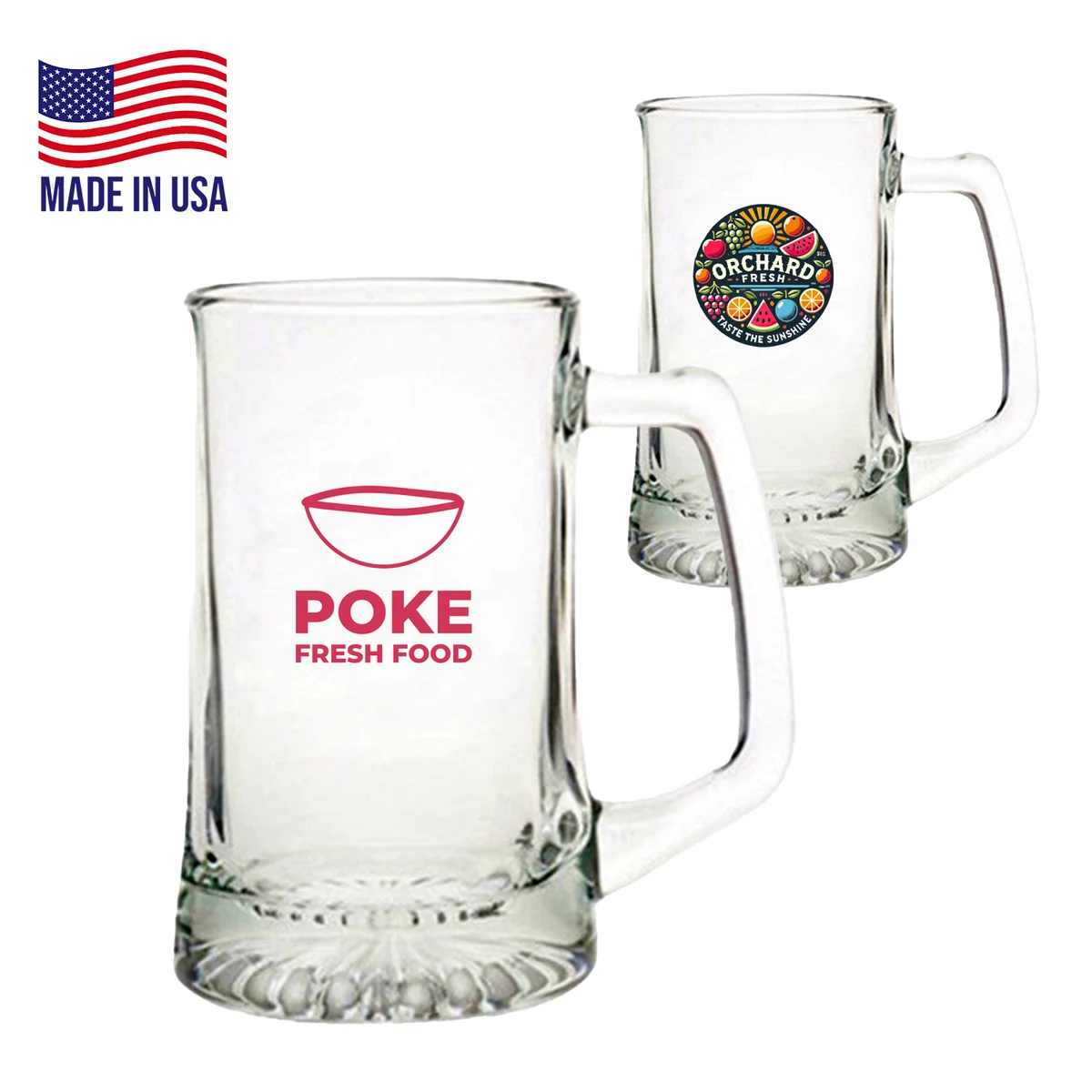 25 oz. USA Made ARC Sports Custom Glass Mug 1