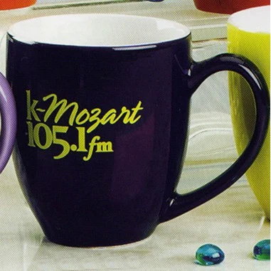 16oz 2-Tone Bistro Ceramic Mug (Cobalt Blue/White) 1