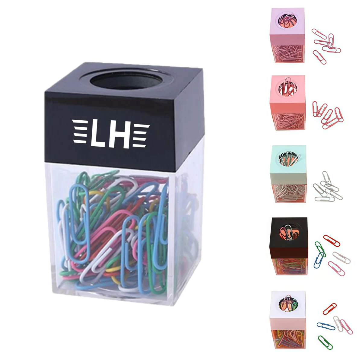 Paper Clip Holder Dispenser With Magnetic Top 1