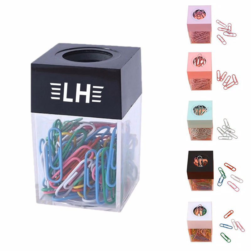 Paper Clip Holder Dispenser With Magnetic Top