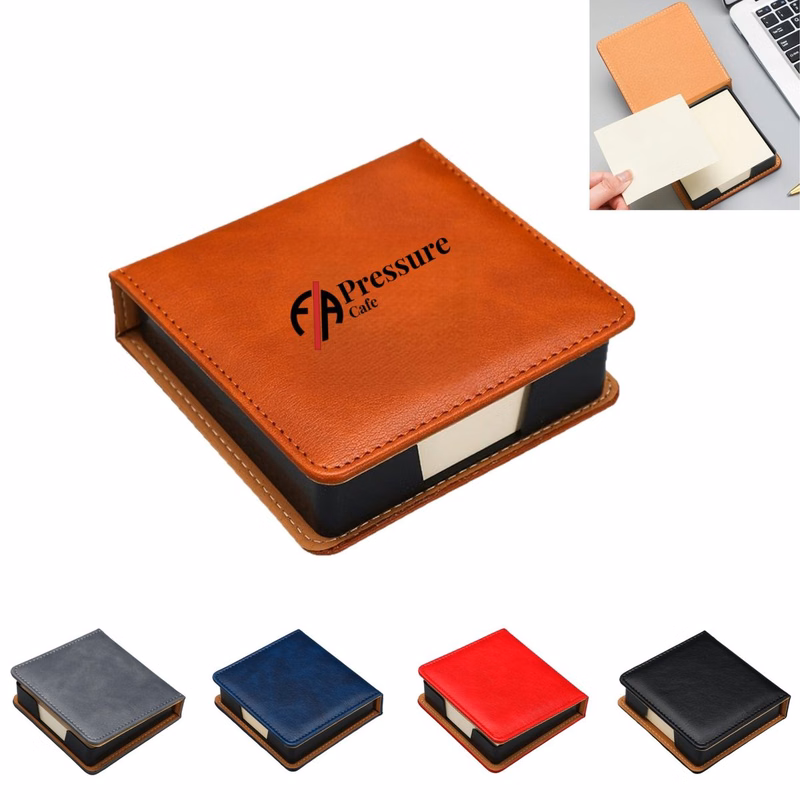 Portable Sticky Note with PU Leather Dispenser