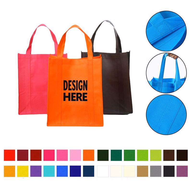 MOQ50 Large Capacity Nonwoven Fabric Grocery Tote