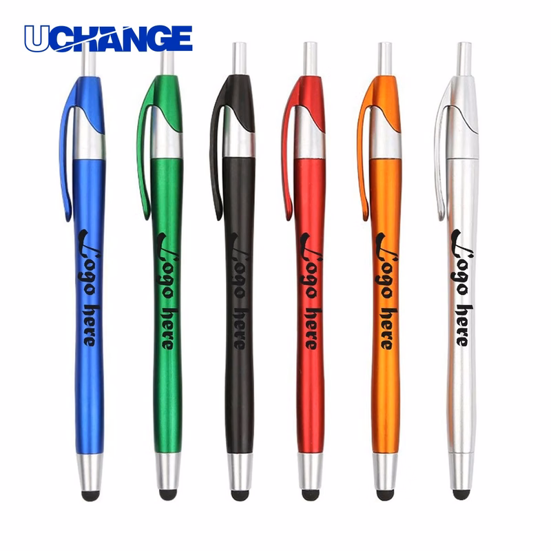 2 In 1 Plastic Ballpoint Pen With Stylus for Screens