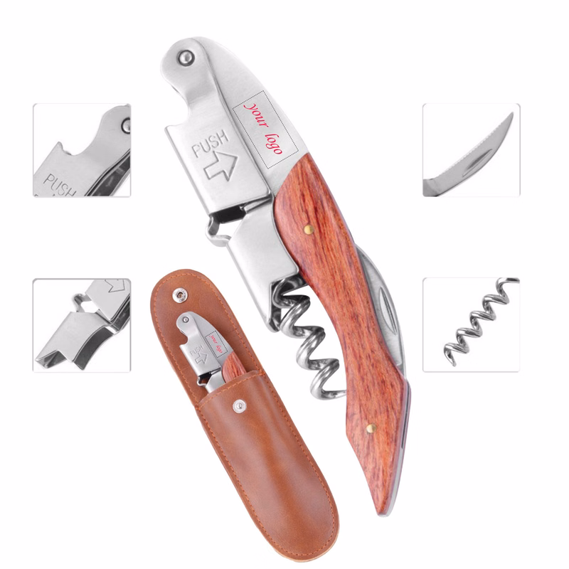 Stainless Steel Wood Handle Wine Opener