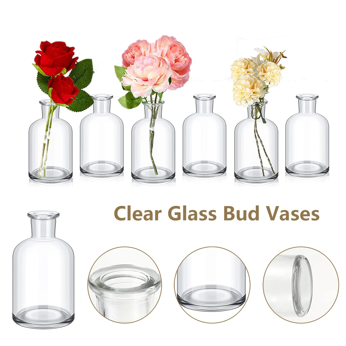 Clear Glass Bud Vase 1