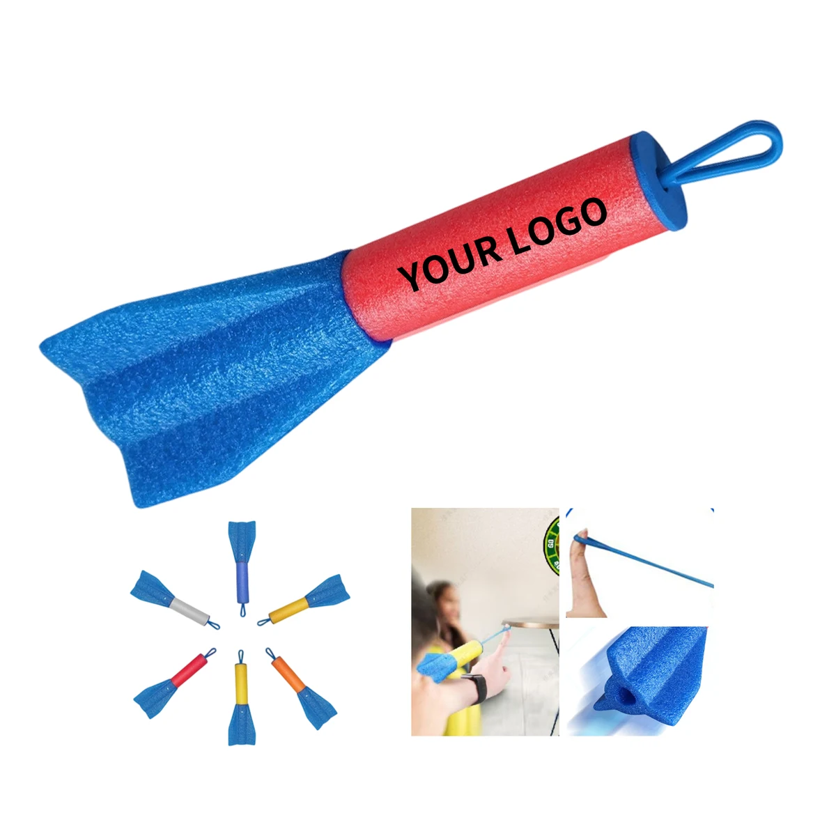 Foam Bungee Rocket Launcher Toy 9" By 2.6" 1