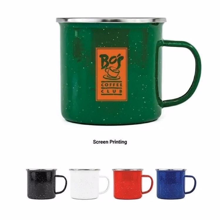 16 Oz. Stainless Enamel Speckled Camp Mug