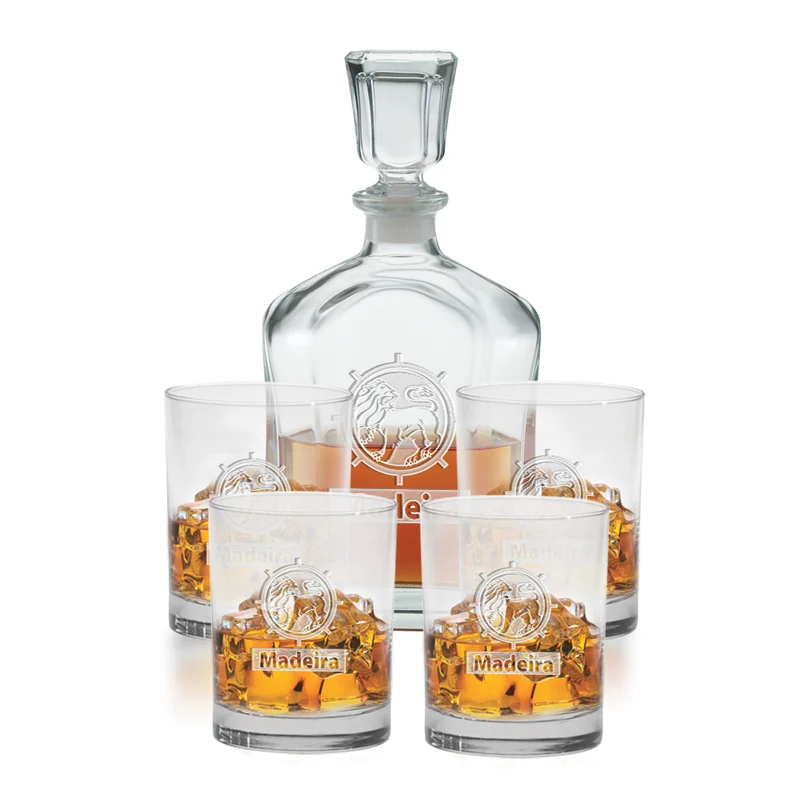 5 pc. Decanter Set - Deep Etched 1