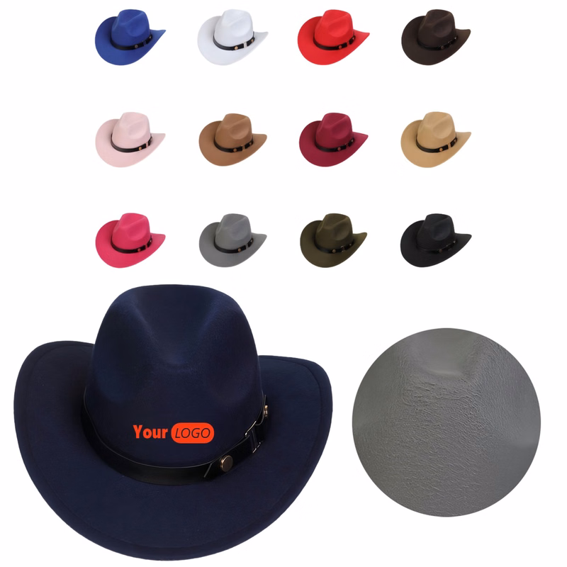 Cowboy-style Wide-brim Jazz Hat