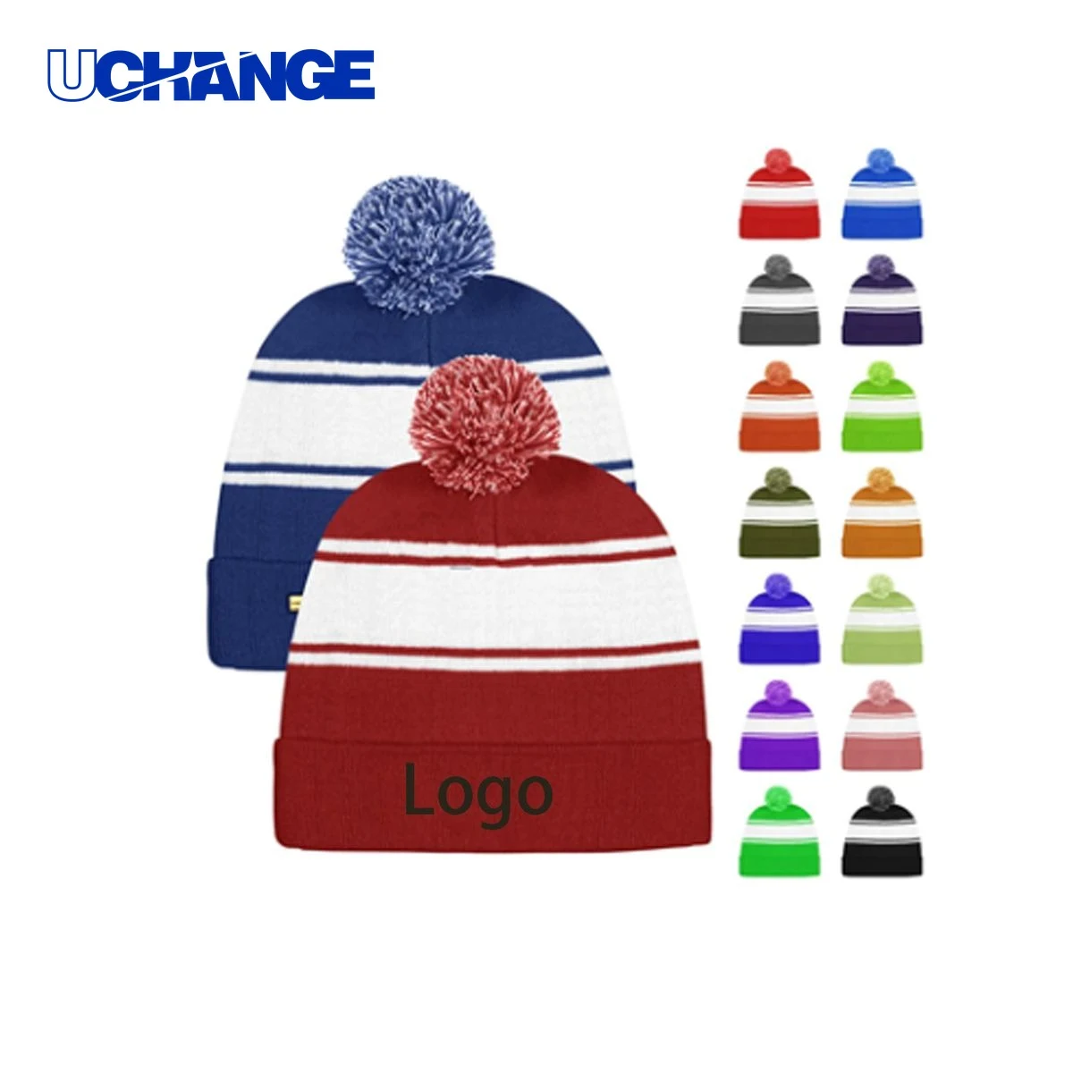 Custom Pom Knit Beanie 1