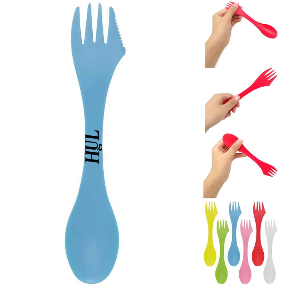 Plastic 3 in 1 Spoon Fork and Knife 1