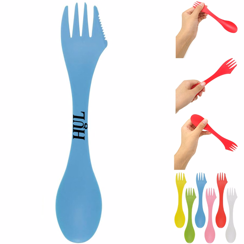 Plastic 3 in 1 Spoon Fork and Knife
