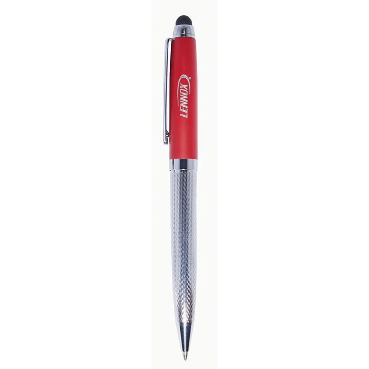 Idea Twist Action Chrome-barrel Ballpoint Pen with Stylus 1