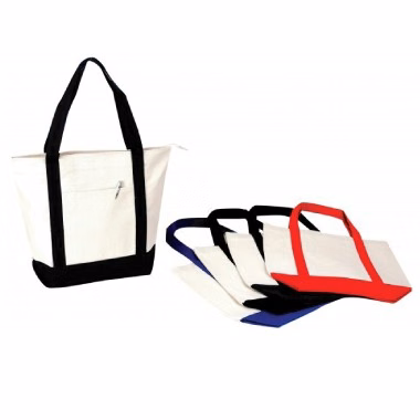 13oz Cotton Canvas Zippered Tote Bag