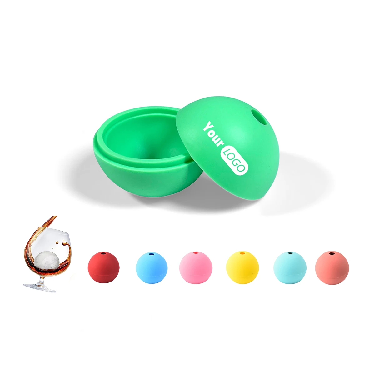 Fast Freezing Silicone Ice Ball Cube Round Mold 1