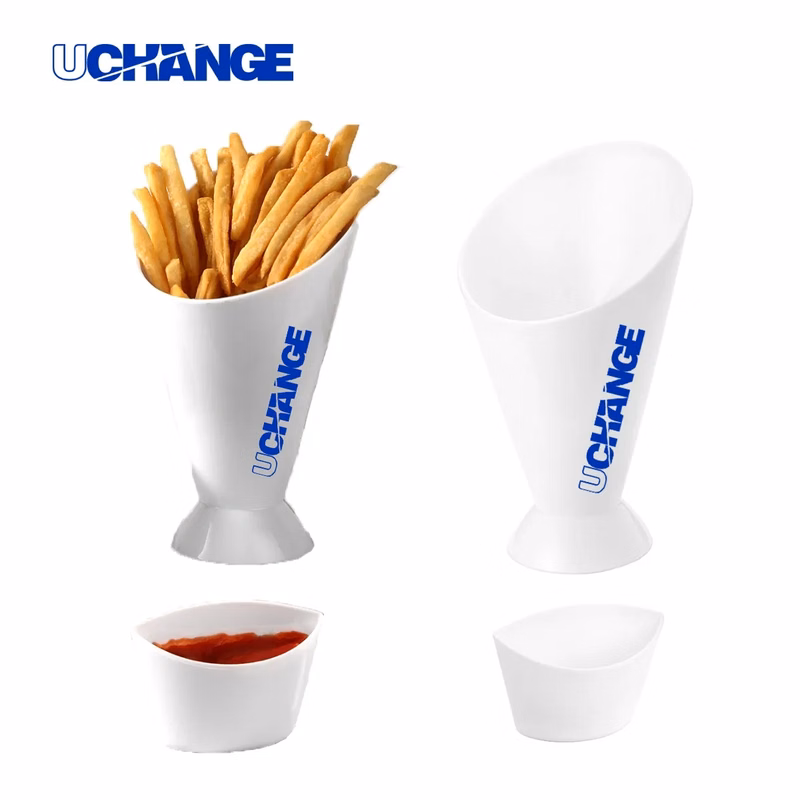 French Fry & Sauce Dipping Cone Holder For Snacks