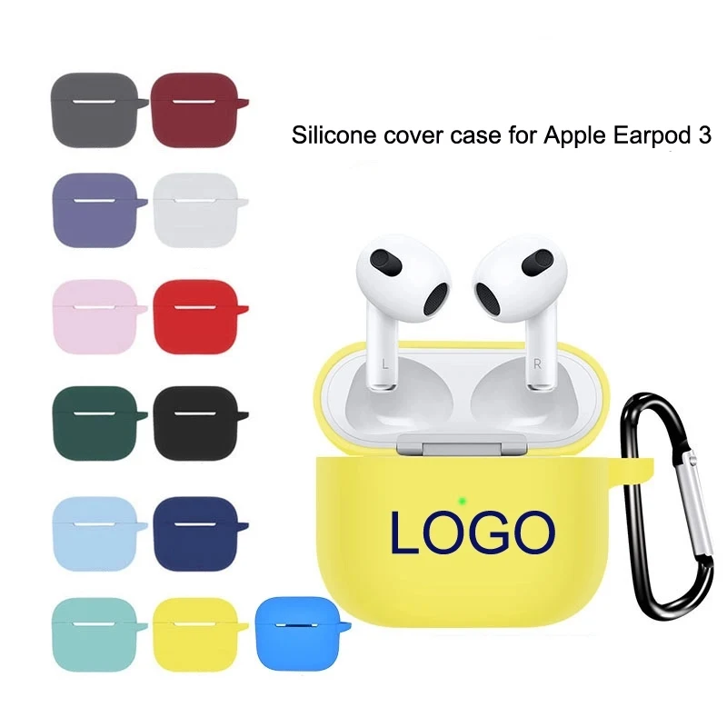 Custom Silicone Apple Earpod 3 Case w/ Carabiner 1