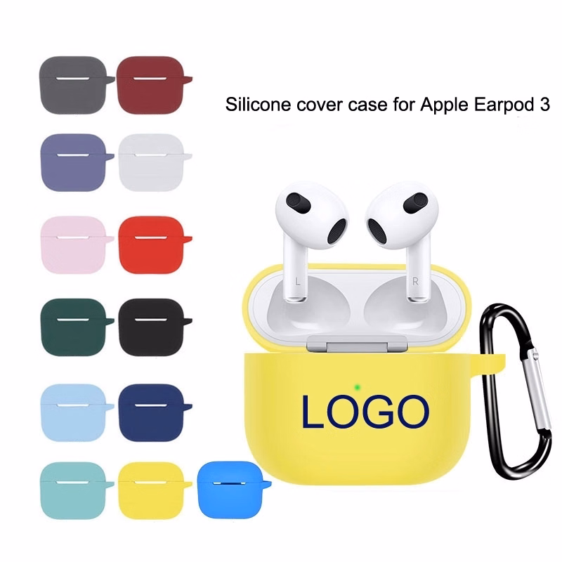 Custom Silicone Apple Earpod 3 Case w/ Carabiner
