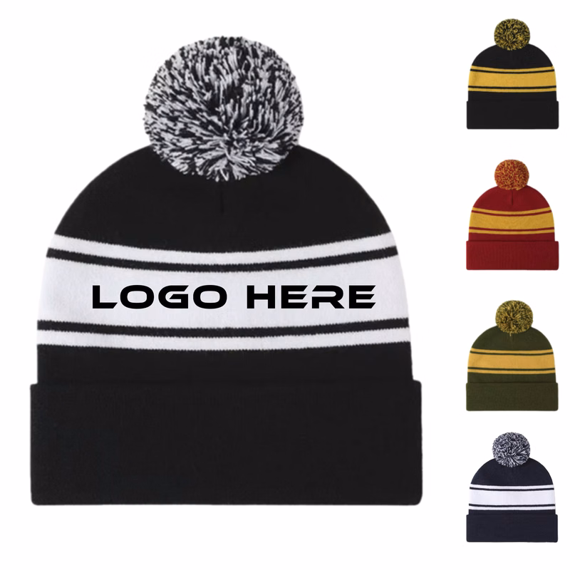 Soft Knit Pom Beanie Winter Hat
