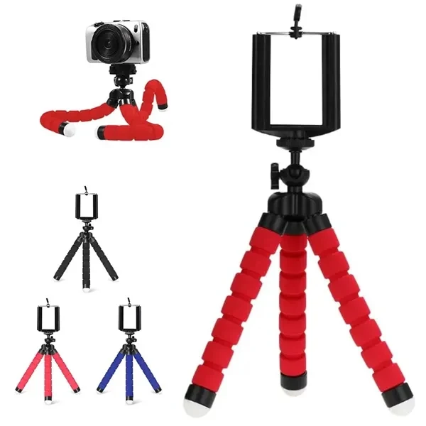 Custom Flexible Foam Tripod Phone Stand with Adjustable Clamp — Tech Promo 1