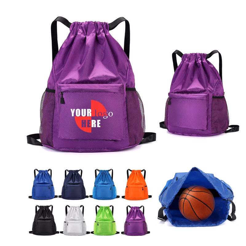 Basketball Drawstring Backpack Bag