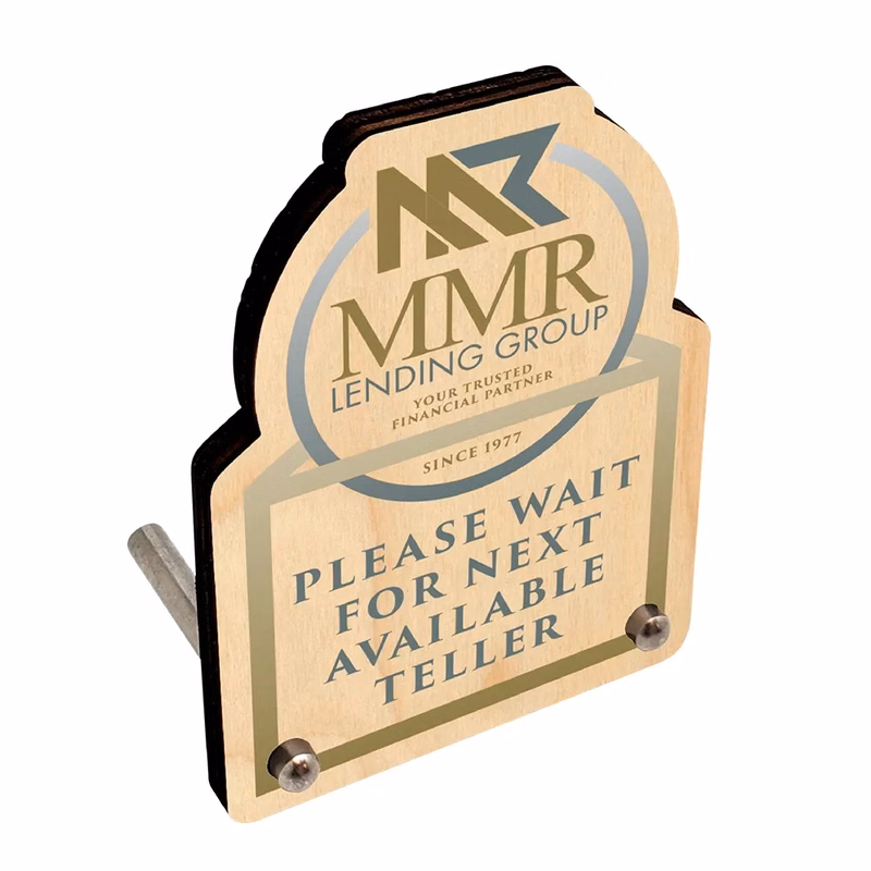 Ultra Vivid Birch Desk Plaques with Posts
