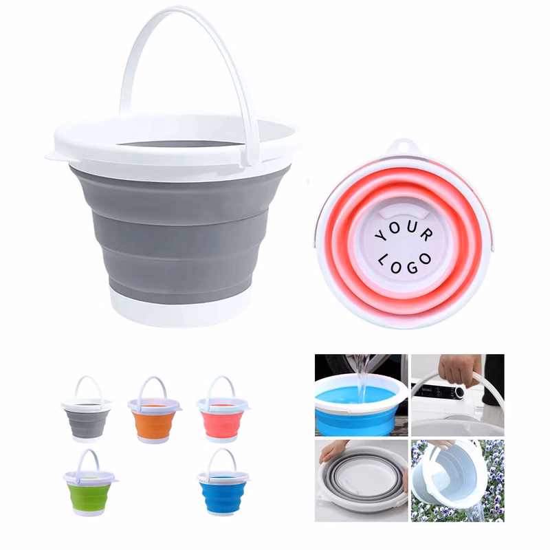 Portable Collapsible Silicone Bucket 3L for Outdoor
