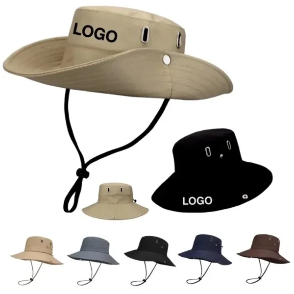 Custom Foldable Polyester Bucket Hat with Sun Protection — Commuter & Outdoor Promo 1