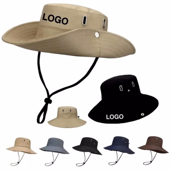 Custom Foldable Polyester Bucket Hat with Sun Protection — Commuter & Outdoor Promo