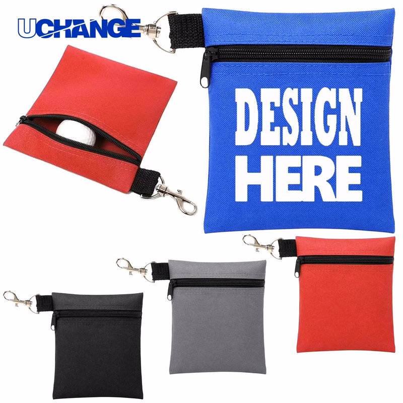 Professional Zipper Golf Ball Pouch Bag