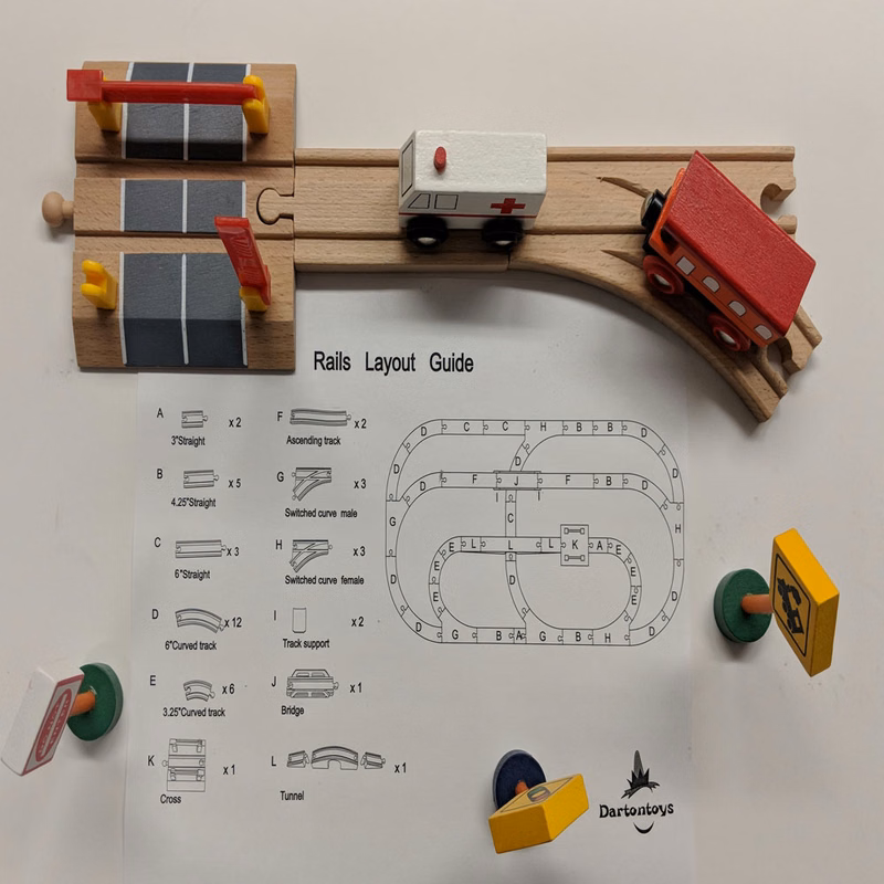60 PC Ocean Train Set in a Plastic Tub