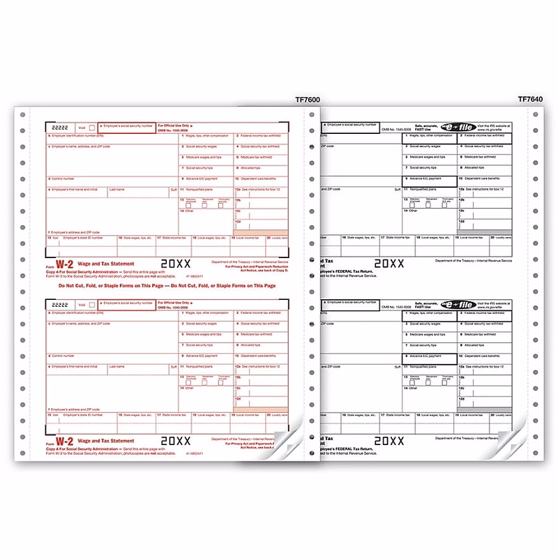 Continuous W-2 Twin Sets, 6-Part