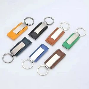 Custom Keyring Metal Luxury Leather Keychain 1
