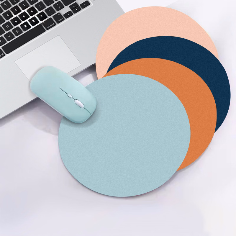 Round Custom Printed Mouse Pad Rubber Base Full Color Design