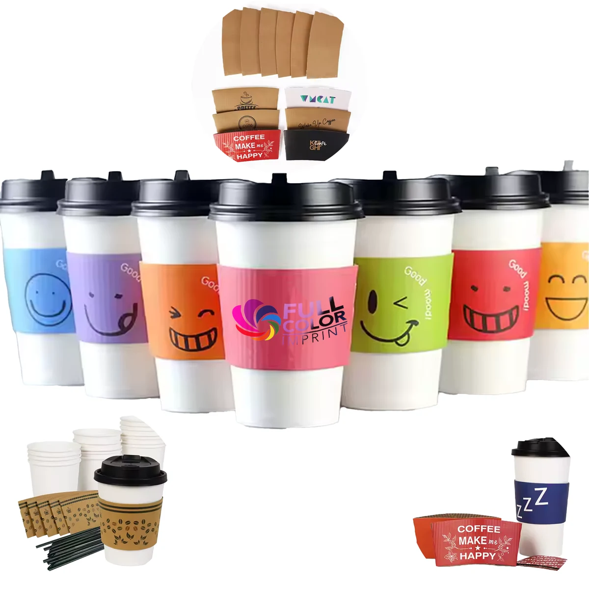 MOQ 500pcs Printed Coffee and Tea Sleeves 1