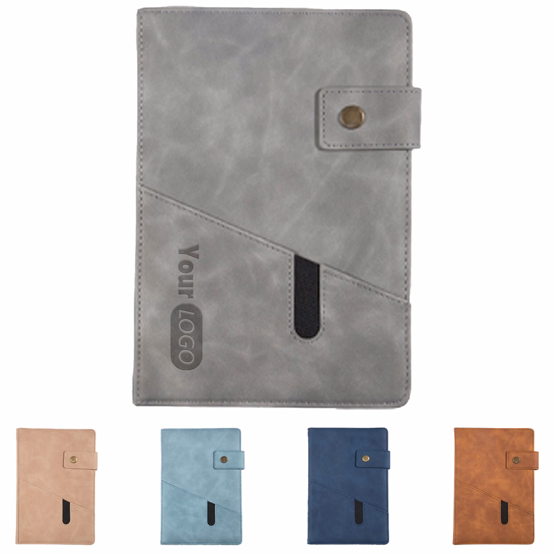 Polyurethane Customizable Leather Notebook Cover With Multi-Functional Pockets