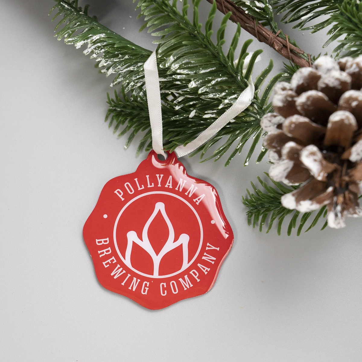 Offset Print Custom Ornament On Stainless Steel With Epoxy Dome: 2 sided 2" 1