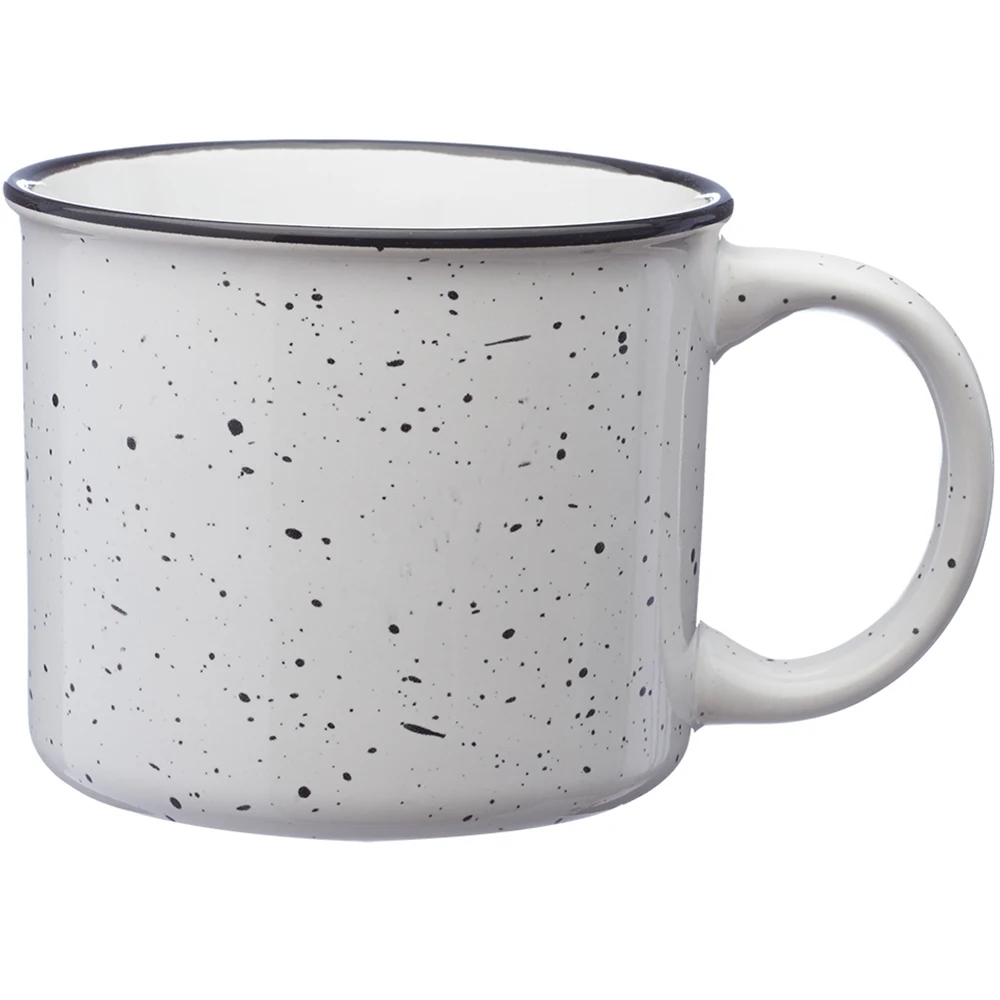 13 oz. Speckled Ceramic Coffee Mug - White 1