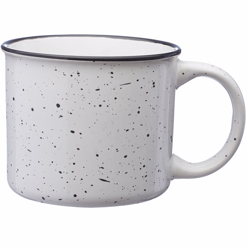 13 oz. Speckled Ceramic Coffee Mug - White