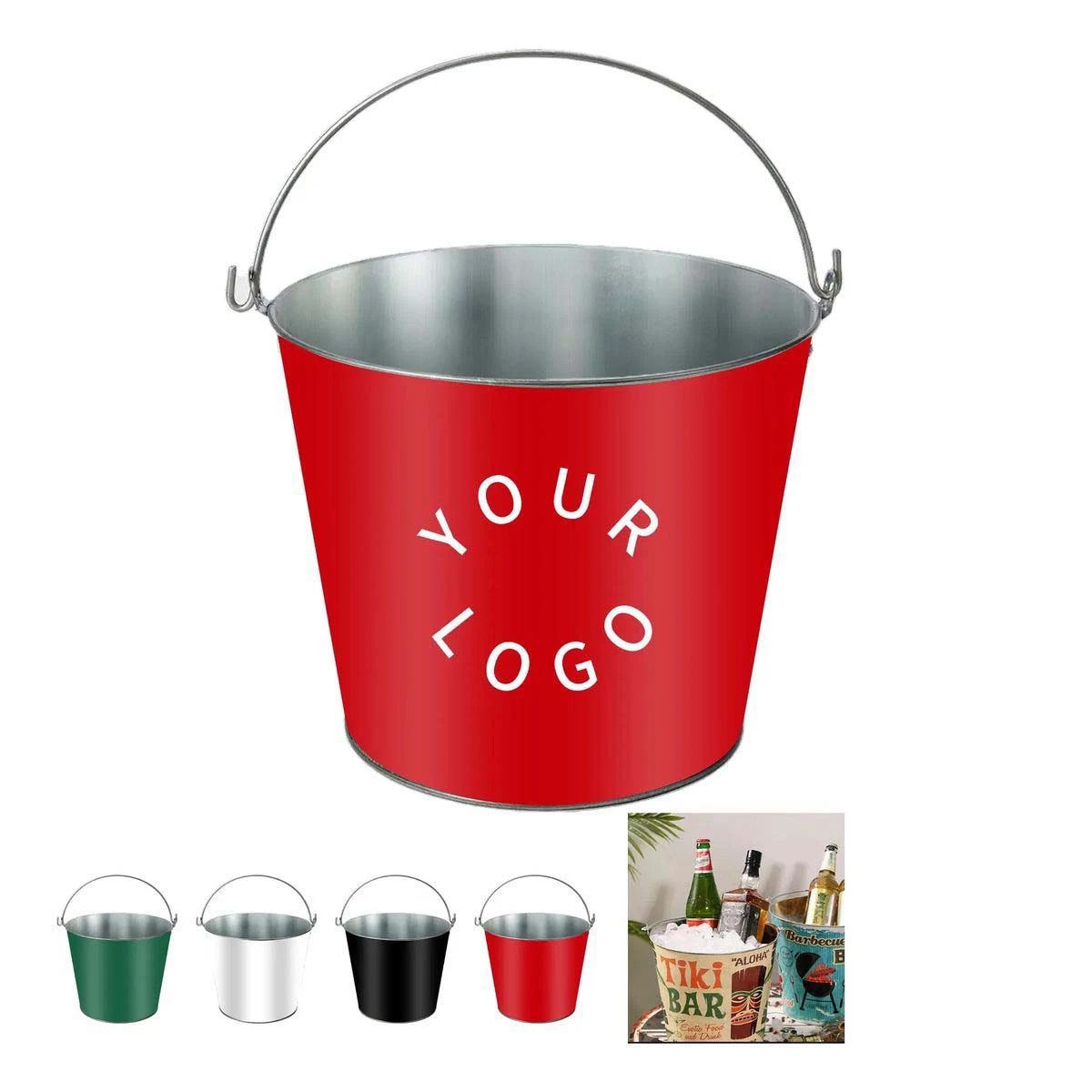 Stylish Metal Beverage Bucket for Outdoor Events 1