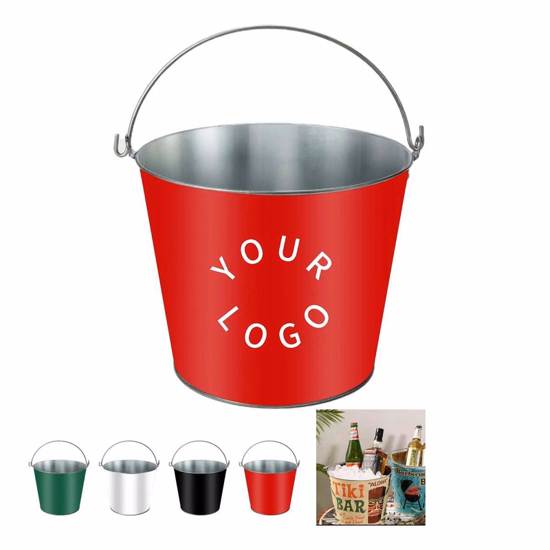 Stylish Metal Beverage Bucket for Outdoor Events
