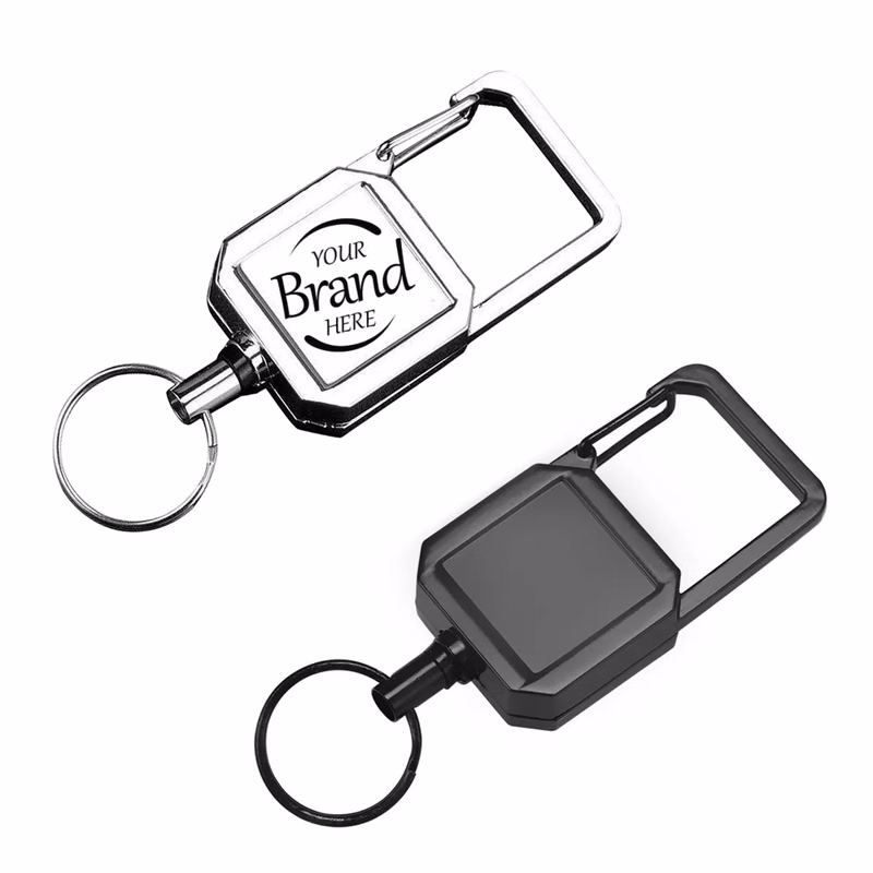 Metal Badge Reels Retractable Keychain
