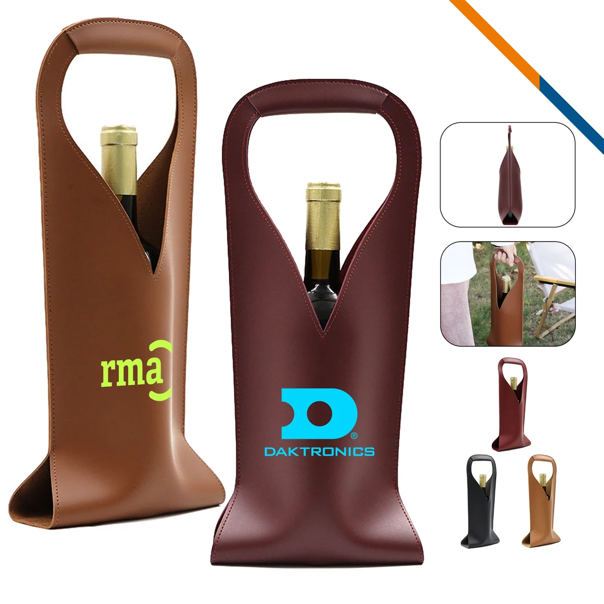 VinoChic PU Leather Wine Tote Bag 1