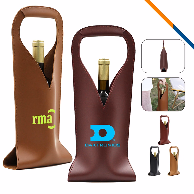 VinoChic PU Leather Wine Tote Bag