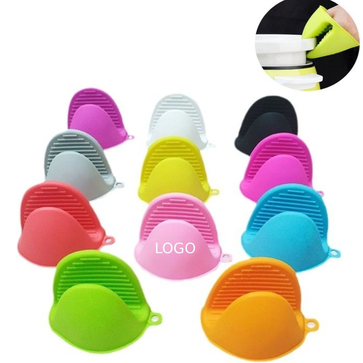 Custom Logo Silicone Mini Oven Mitt 1