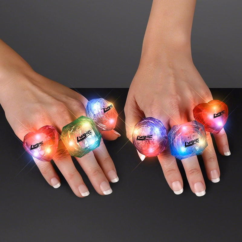 Light-up huge gem ring