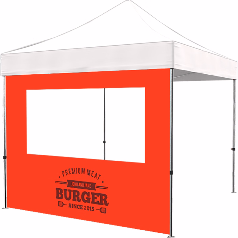 10ft Tent Wall Only w/Single Clear PVC Window- 1 Side Imprint
