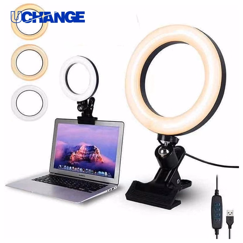 6-Inch Table Clip Ring Selfie Light Device