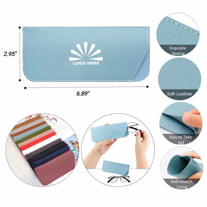 Portable PU Eyeglass Pouch